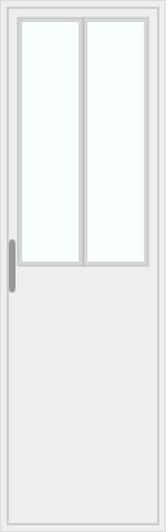 Door horizontal divided half-glass