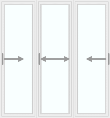 Triple sliding doors