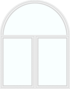 Double window with top arc