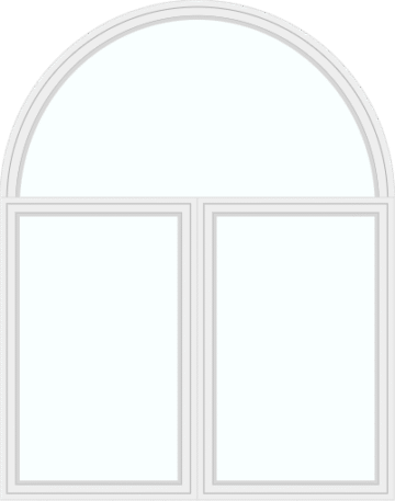 Double window with top arc